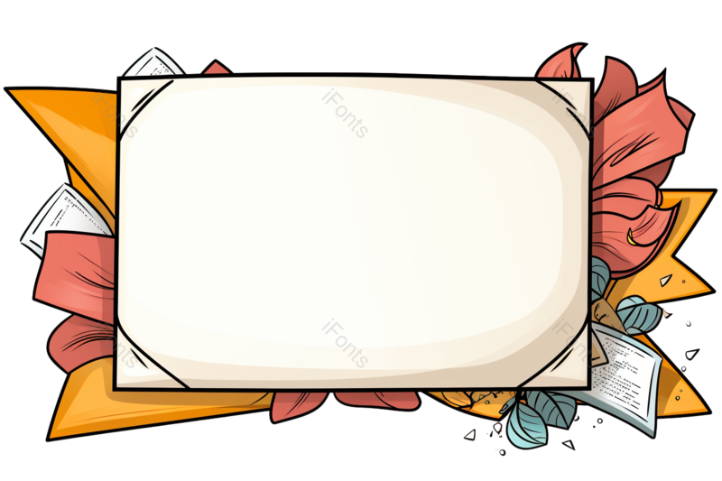 相框图片,公告元素,文本框PNG,贴纸免抠素材